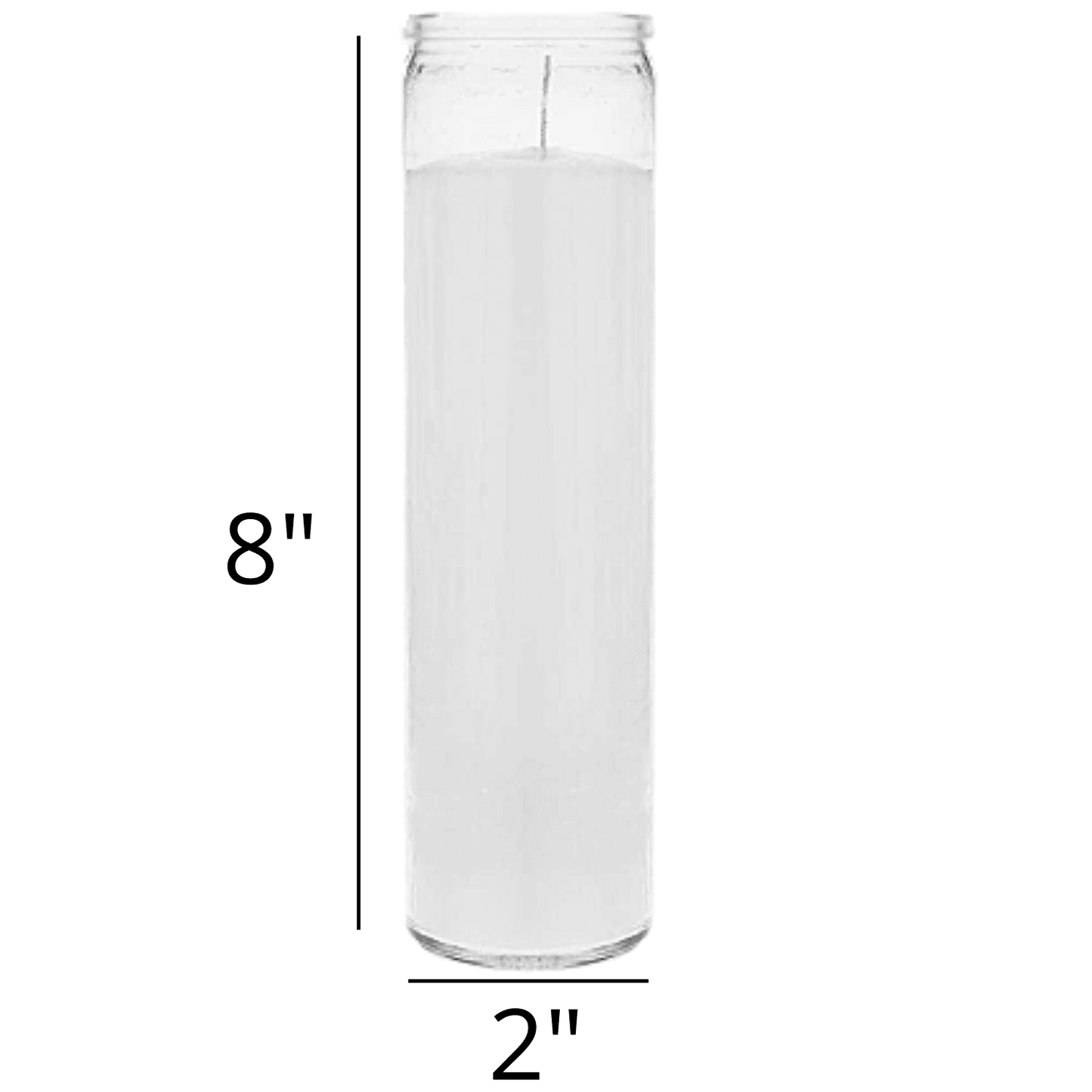 Dual Cross Devotional Prayer Altagraciano Container Candle - White