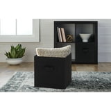 Collapsible Non-Woven Storage Cube in Black