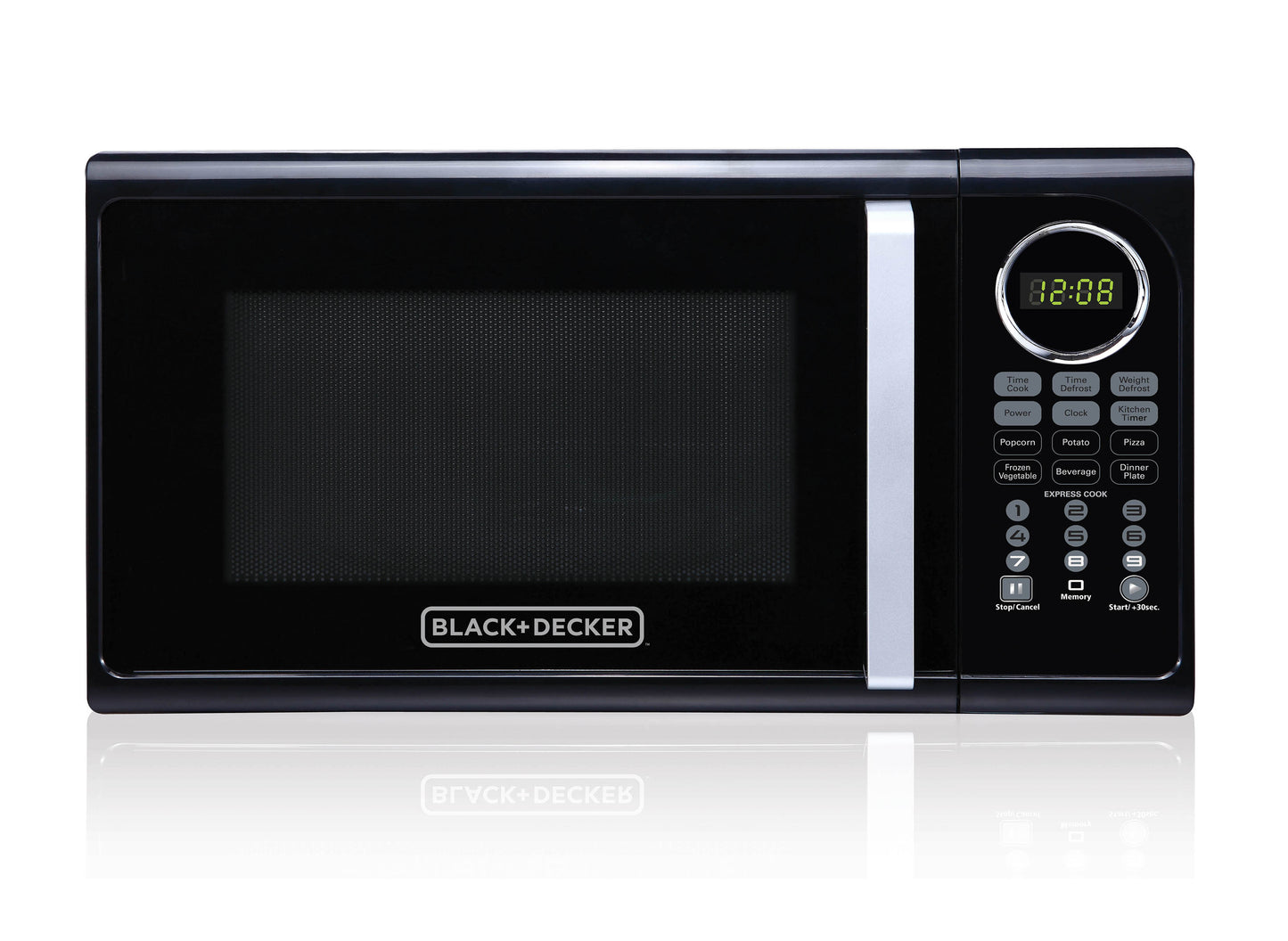 Black & Decker Ft. Microwave with Pull Handle Black