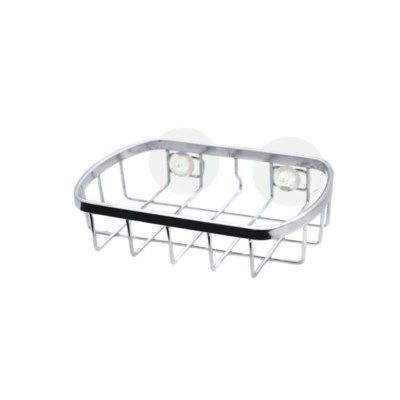 Chrome Suction Bar Soap Dish Holder