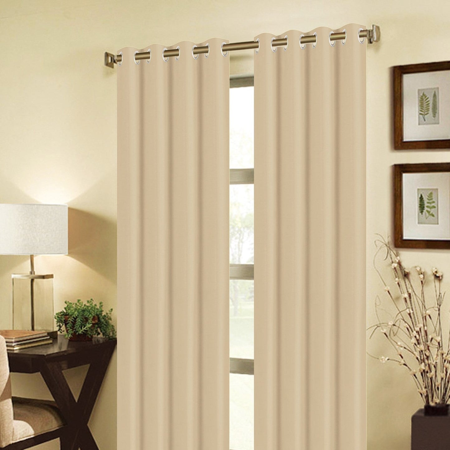 Jeannie Gold Blackout Grommet Panel - 54"x84" Window Treatment for Superior Light Control and Privacy