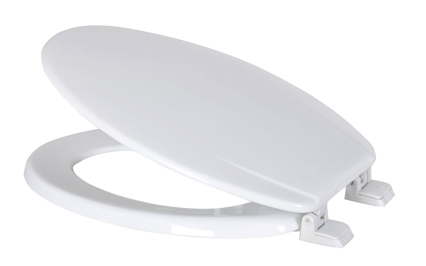 Dream Bath Heavy Duty Elongated Toilet Seat with Non-slip Seat and Quick-attach Easy Install Hardware, White
