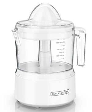 BLACK+DECKER 32oz Citrus Juicer with Self-reversing Cone, White