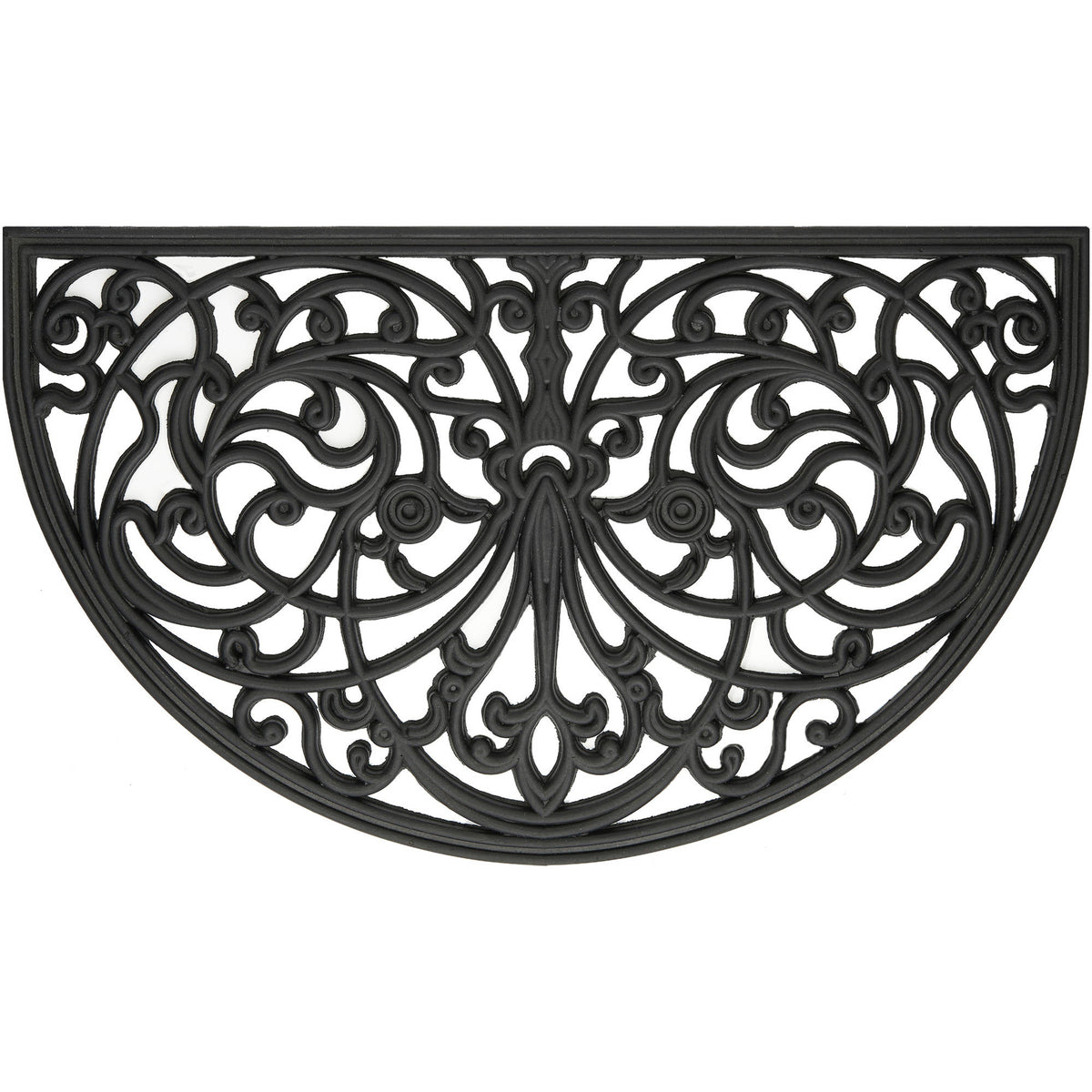 Achim Home Furnishings Wrought Iron Rubber Door Mat 18 X 30 Slice Ironworks