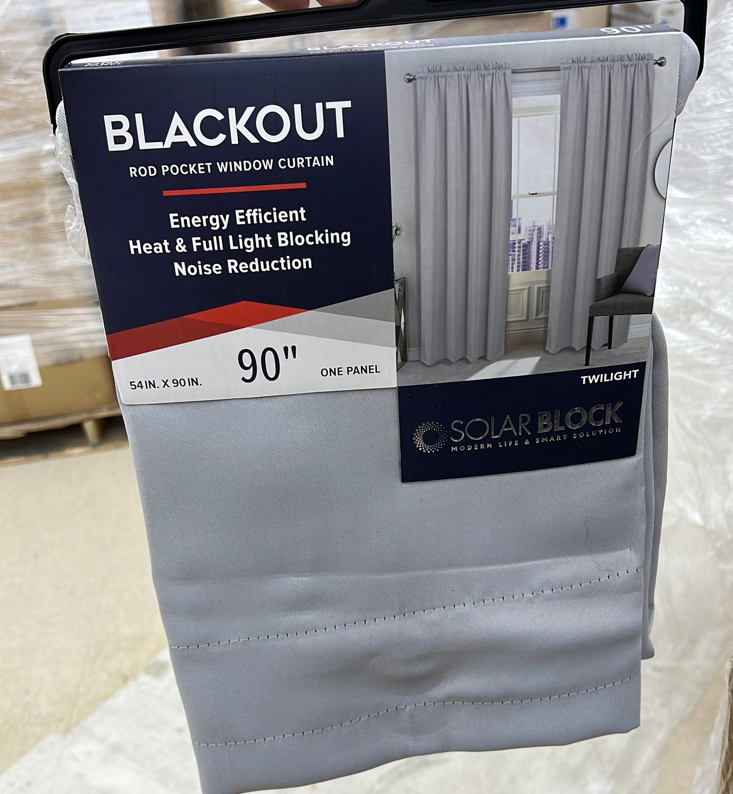 Twilight Blackout Rod Pocket Panel 90" Silver