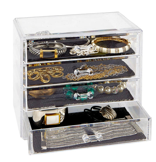 4 TIER COSMETIC AND JEWELRY  DRAWER CHEST
