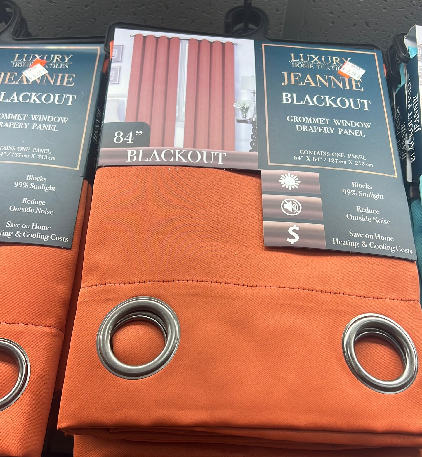 Jeannie Rust Blackout Grommet Panel - 54"x84" Window Treatment for Superior Light Control and Privacy