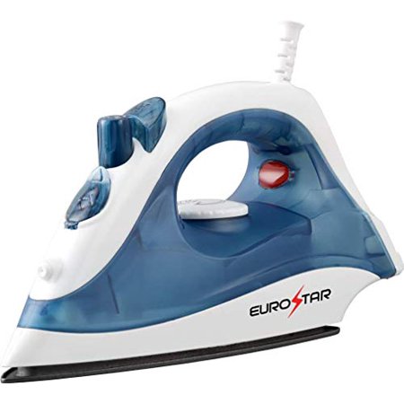 EUROSTAR Spray Steam and Dry Compact Iron with Non-Stick Soleplate 120 –  Sama Department Store