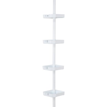 Bath Bliss 4 Tier Corner Shower Organizer, White