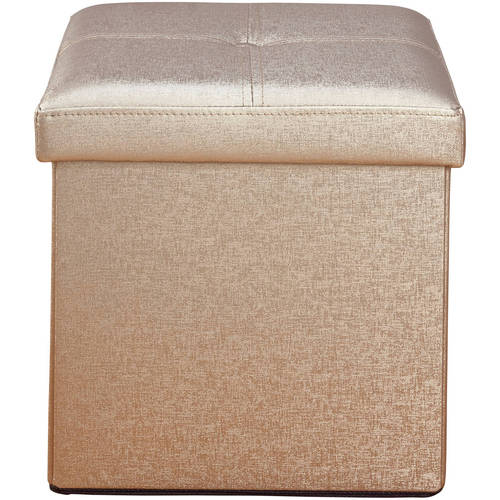 Metallic Bronze Single Folding Ottoman
