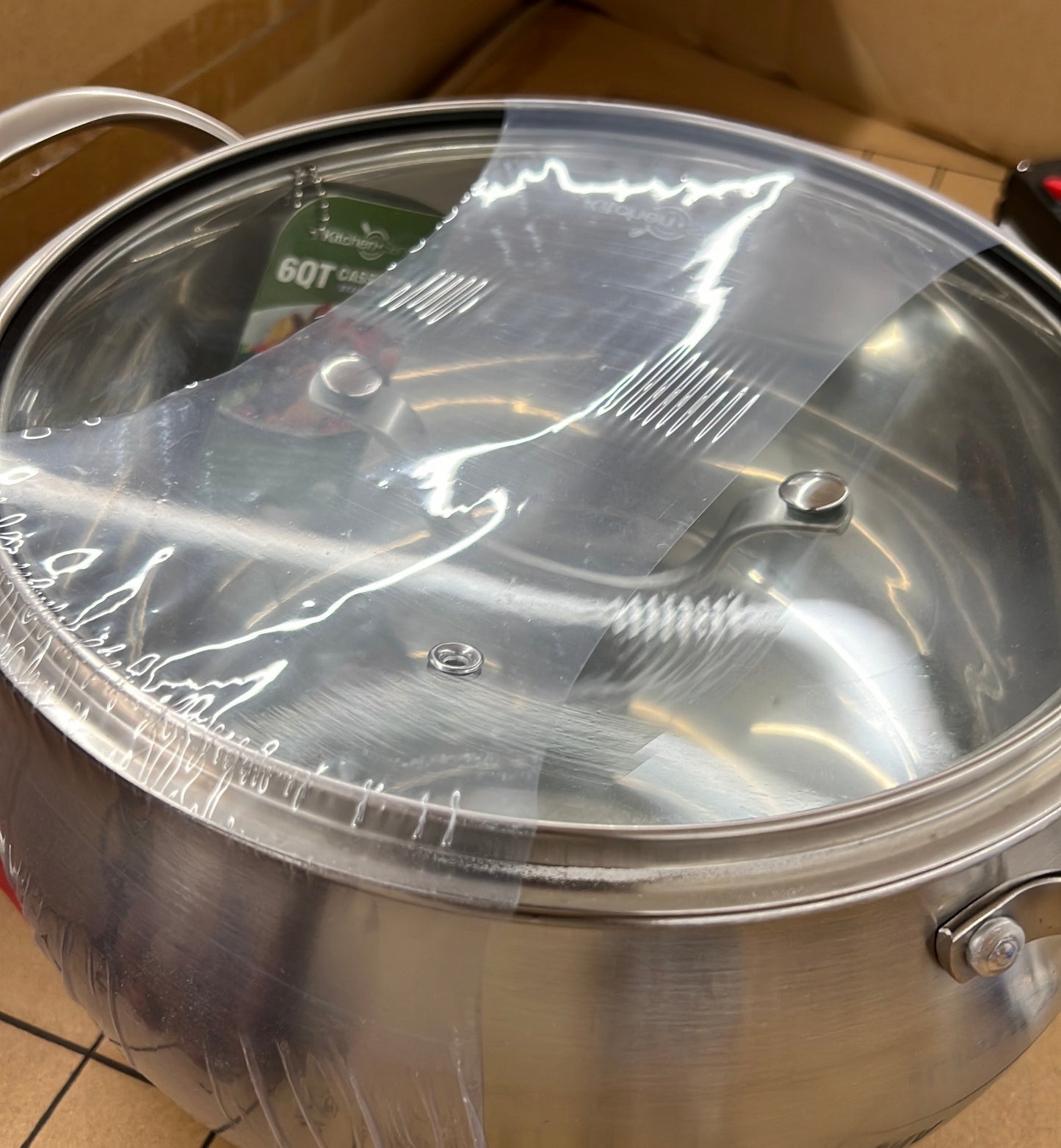 6QT S.S. Casserole with Tempered Glass Lid