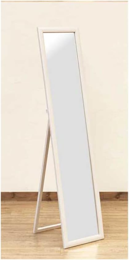 FRAMED STAND MIRROR IN CREAM - SIZE: 18" x 64"