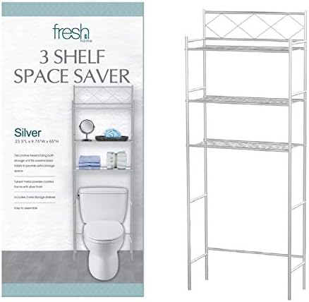 Fresh Home Bathroom Space Saver | 3 Shelves - Assorted