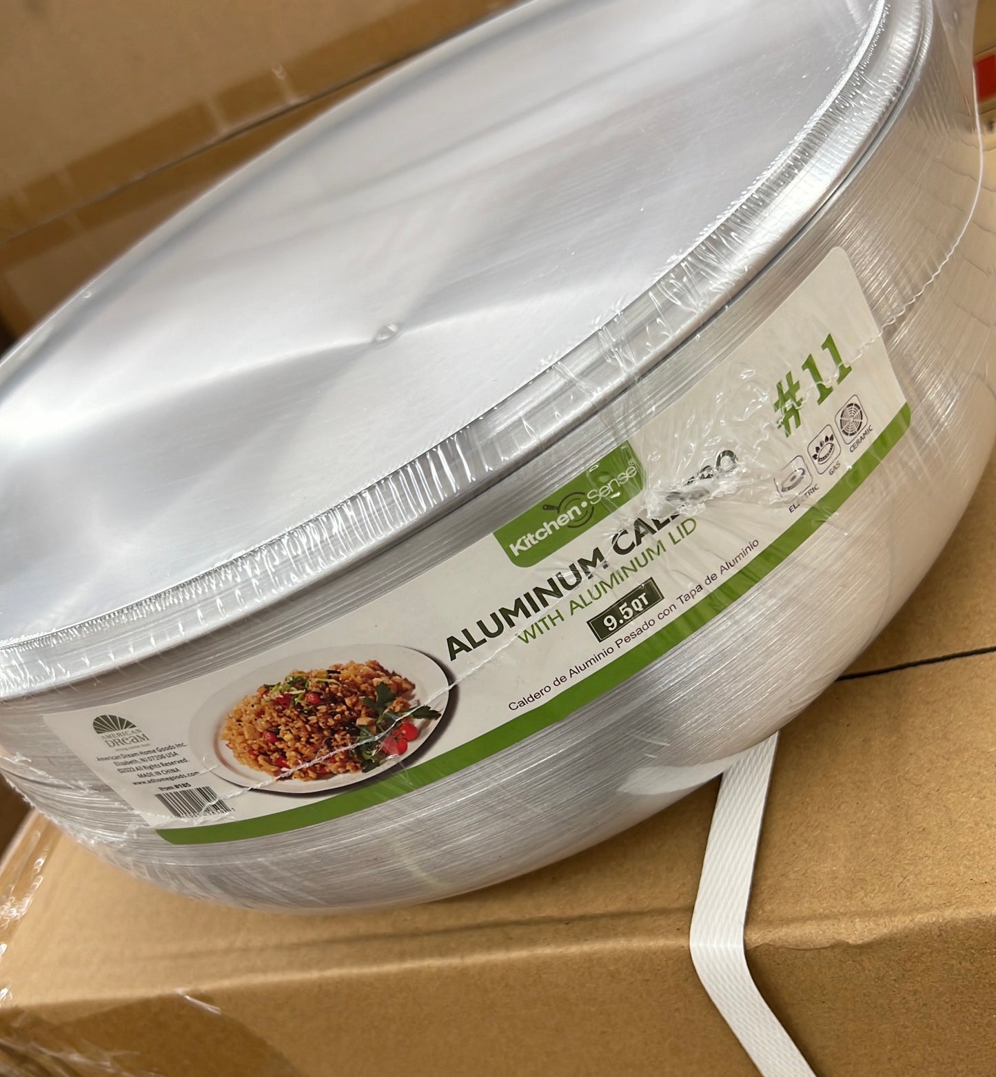 9.5Qt Heavy Gauge Aluminum Caldero with Aluminum Lid