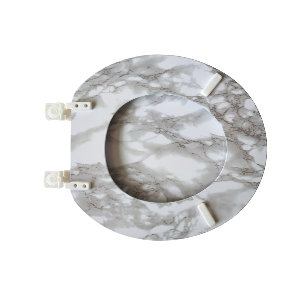 Marble Standard 17” Toilet Seat | White | Wood