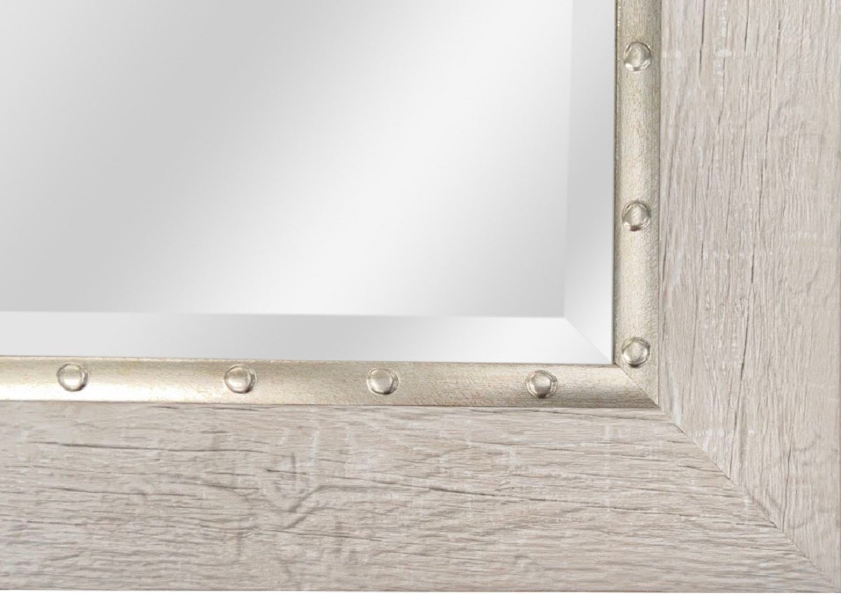 RIVET LEANER MIRROR IN WHITE - SIZE: 30" x 54"