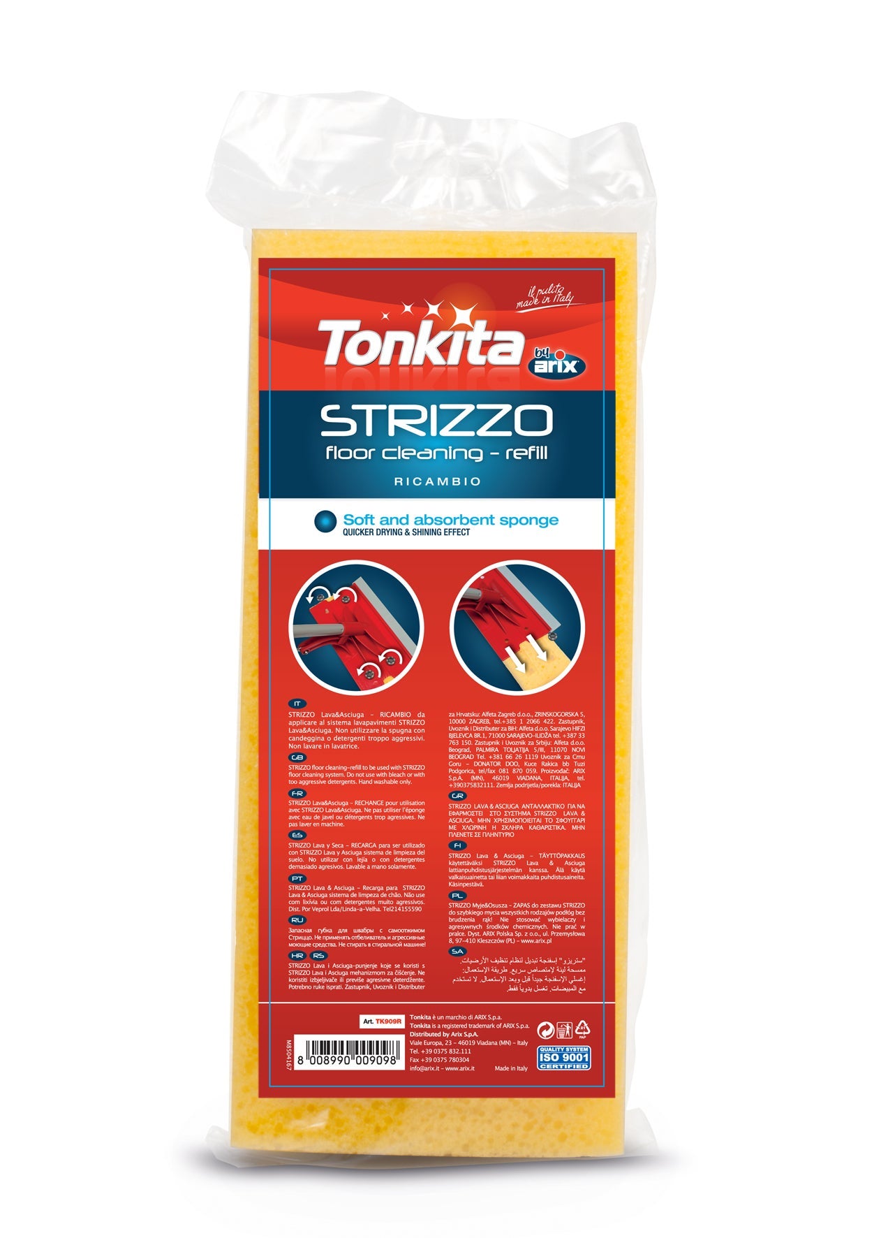 Squeez Mop Sponge Refill with 4 Pawls