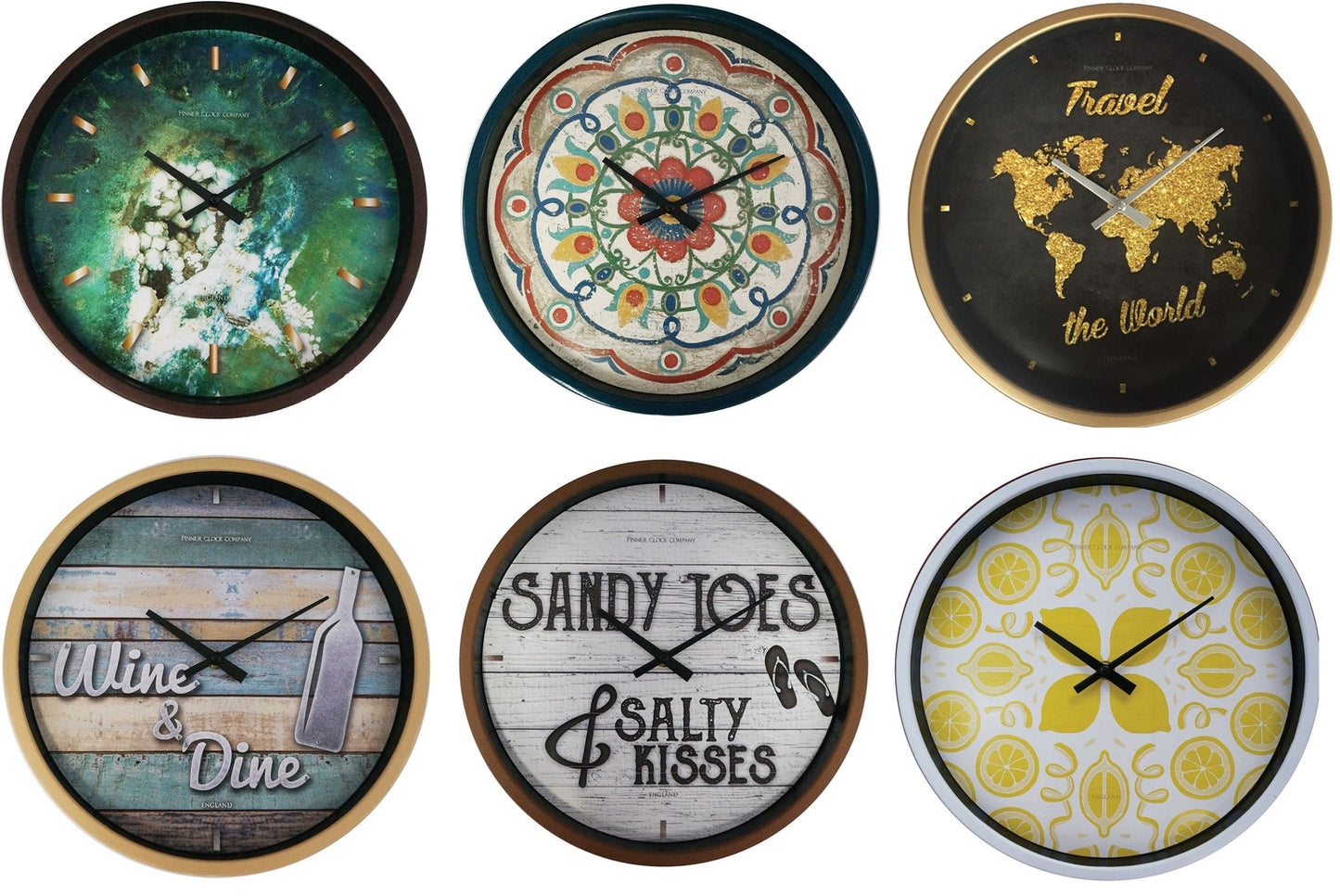 12" ECLECTIC CLOCK ASST. 2 - SIZE: 12"