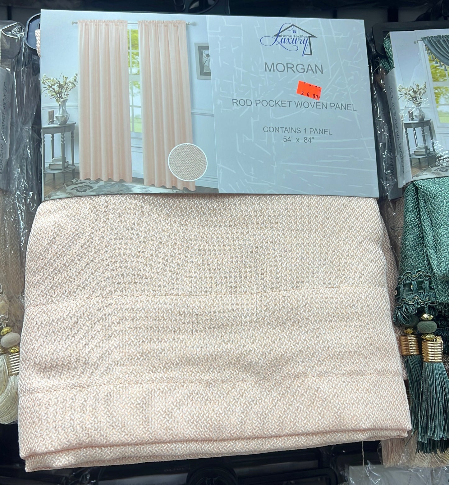 Morgan Rod Pocket Window Elegance: Blush Panel and Valance - Mix and Match Your Ideal Style!