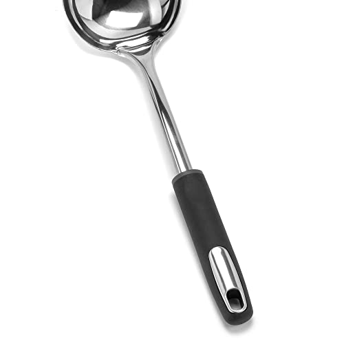 Dominion Stainless Steel Soup Ladle - Durable Rust Proof Soup Ladle with Ergonomic Handle - Soup Serving Spoon Ladles for Cooking, Gravy, Sauces, and