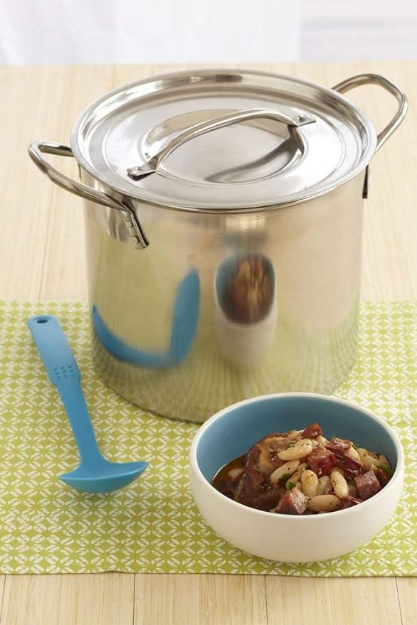 IMUSA USA Stainless Steel Stock Pot with Lid 12-Quart, Silver