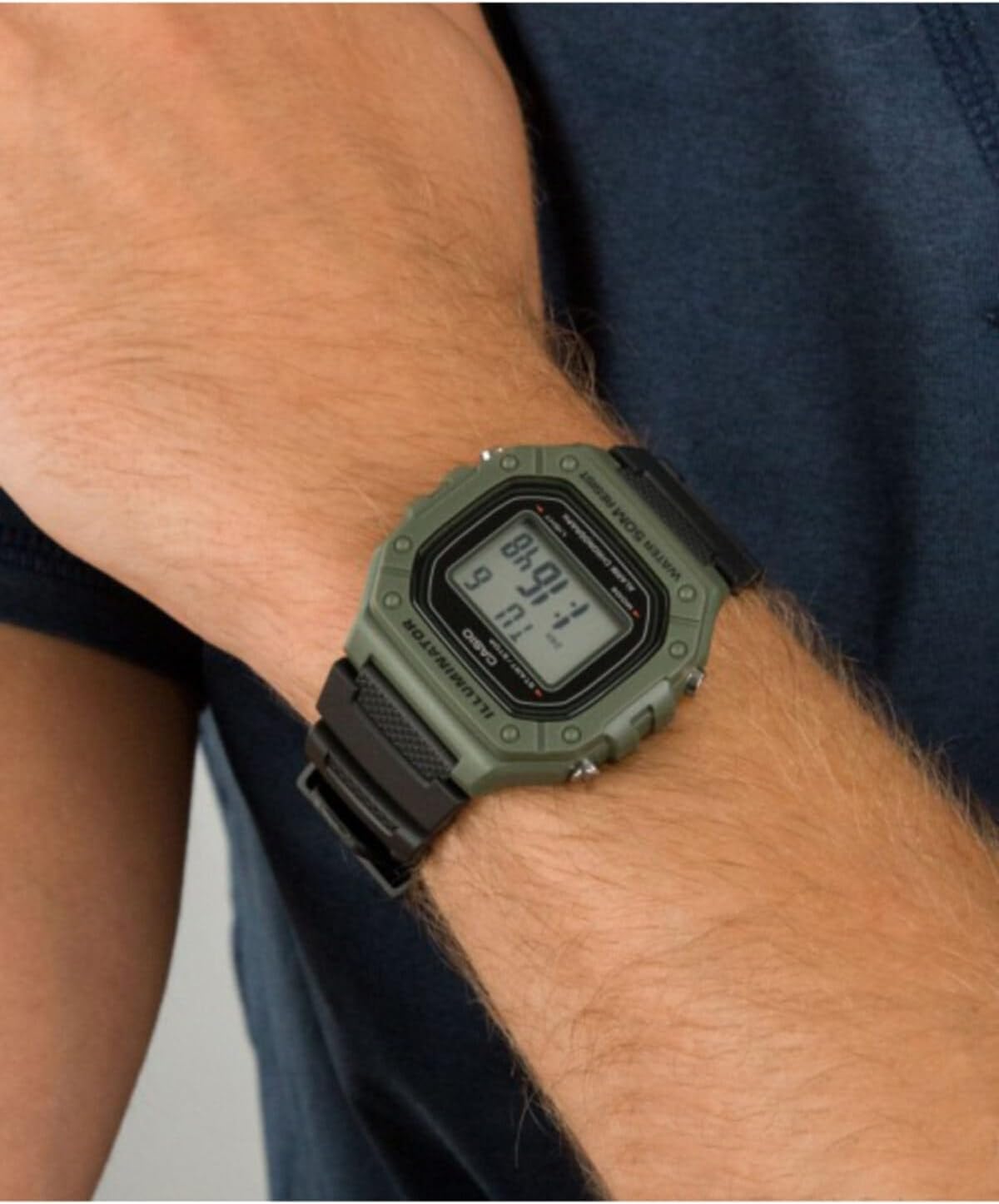 Casio Illuminator Daily Alarm Chronograph Digital Stopwatch - Green/Black