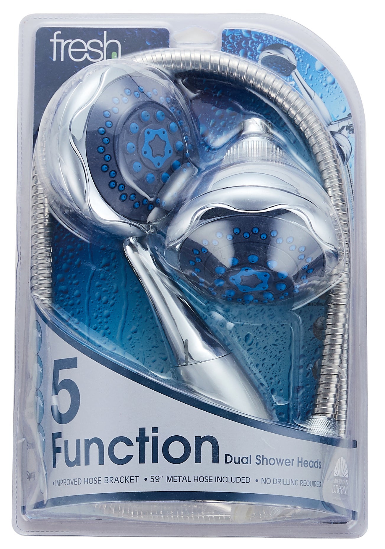 Dual Handheld/Fixed Shower Head 5 Function