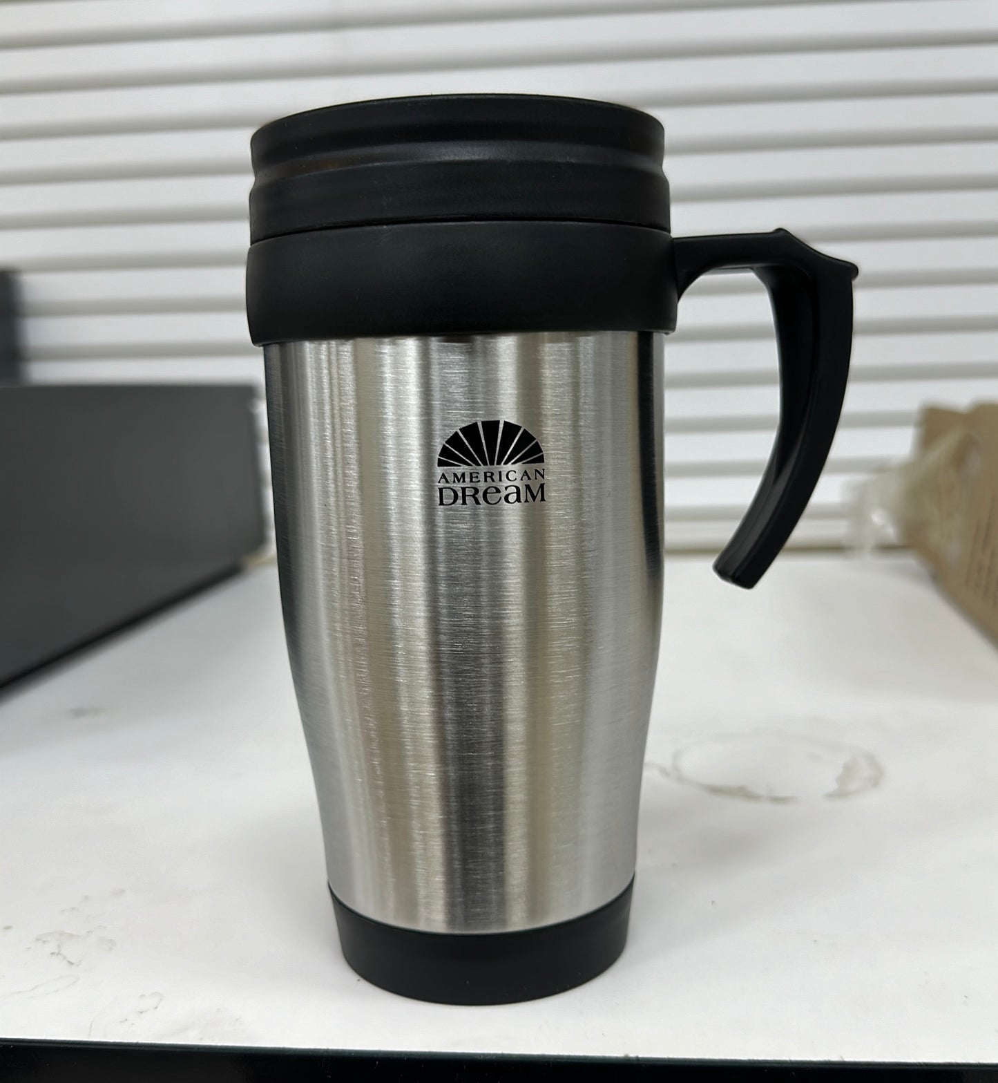 450ml/15oz Double Wall S.S. Travel Mug with Handle
