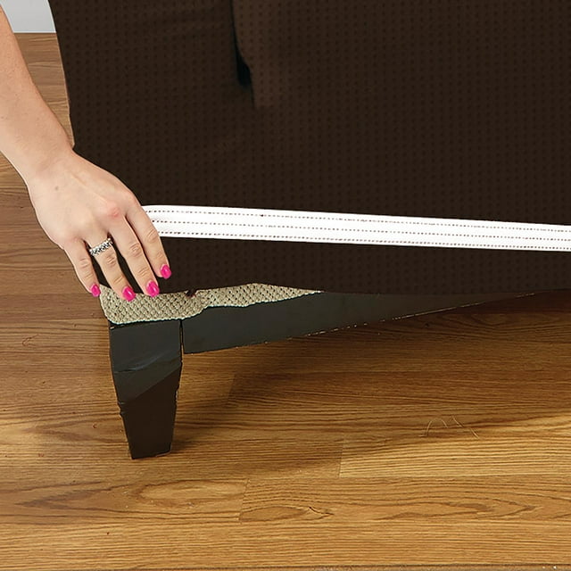 Home Details Waffle Design Chair/Recliner Stretch Fit Slipcover in Brown