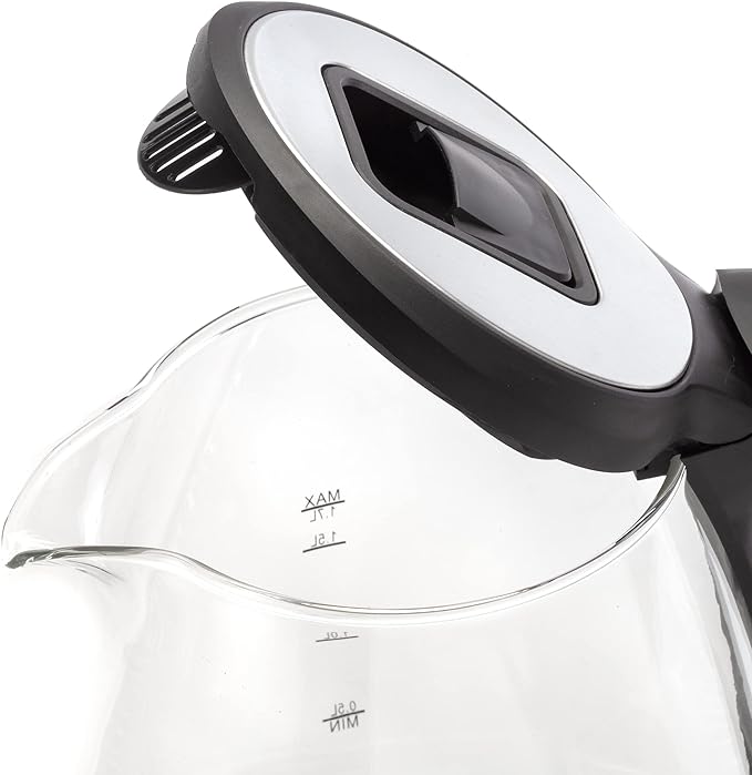 1.7 Qt. Electric Tea Kettle | Stainless Steel & Glass