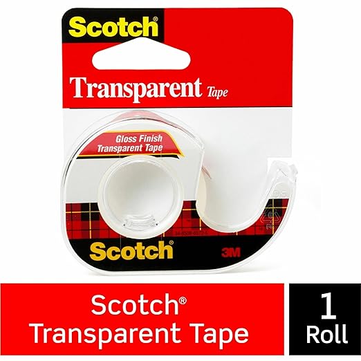 Scotch Transparent Tape With Hand Dispenser | 1/2" X 450" | 1-Inch Core