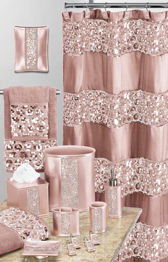 Popular Bath Sinatra Window Curtain, Pink