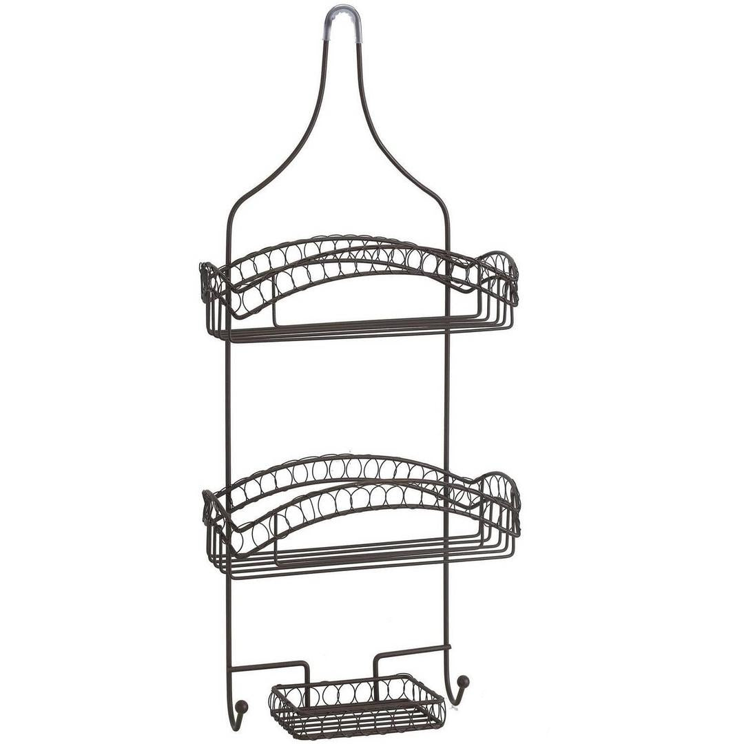Bath Bliss Bathroom Shower Caddy, Hangs Over the Shower Head, Storage and Organization, Rust
