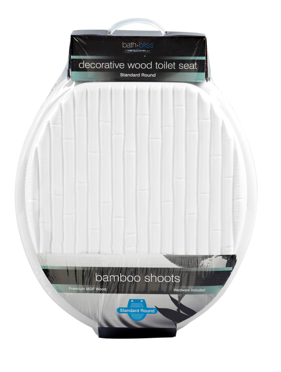 BAMBOO-WOOD TOILET SEAT WHITE