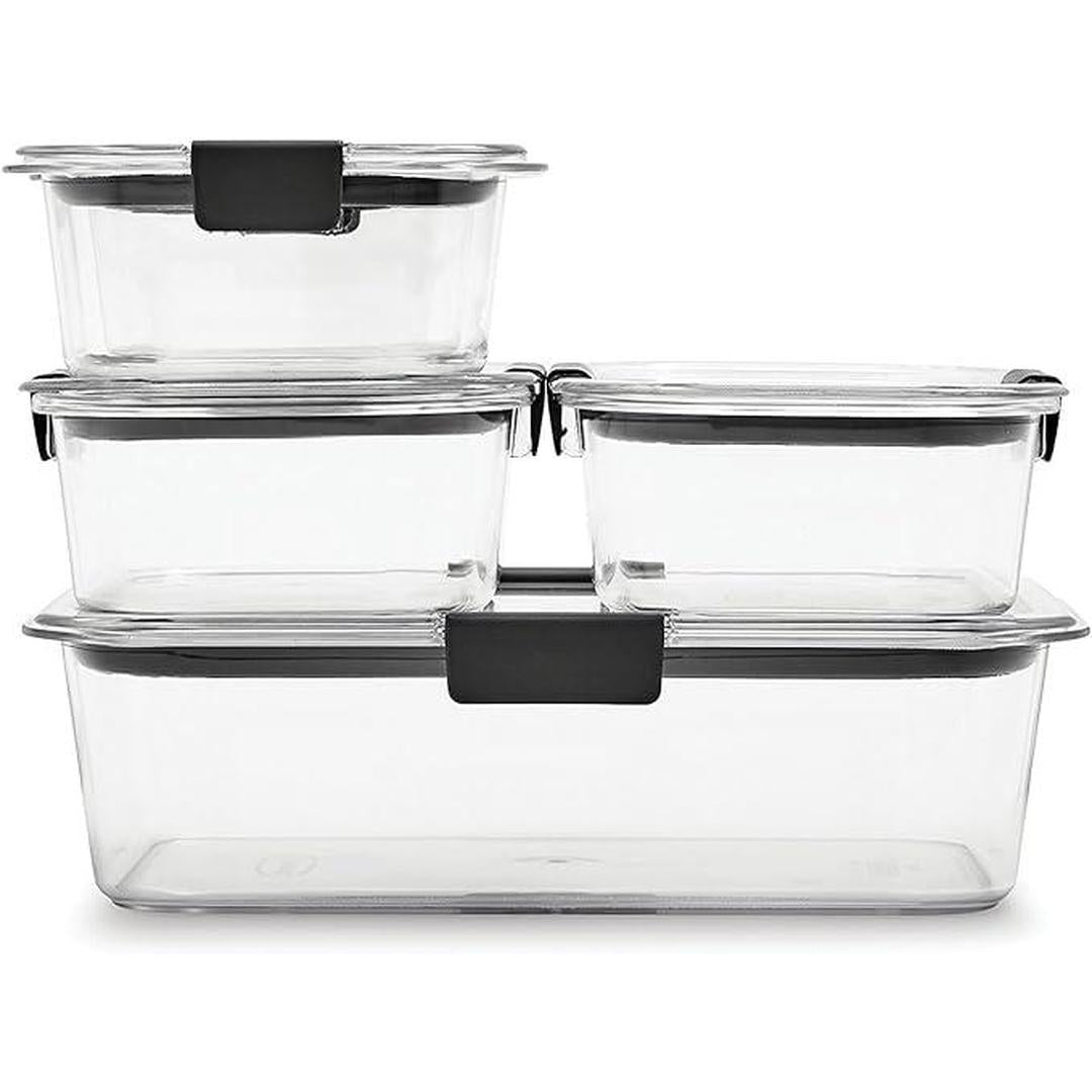 10 Pc Square Clear View Top, Durable Storage Set