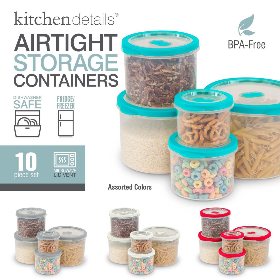 10 Pc RoundClear View Top, Durable Storage Set
