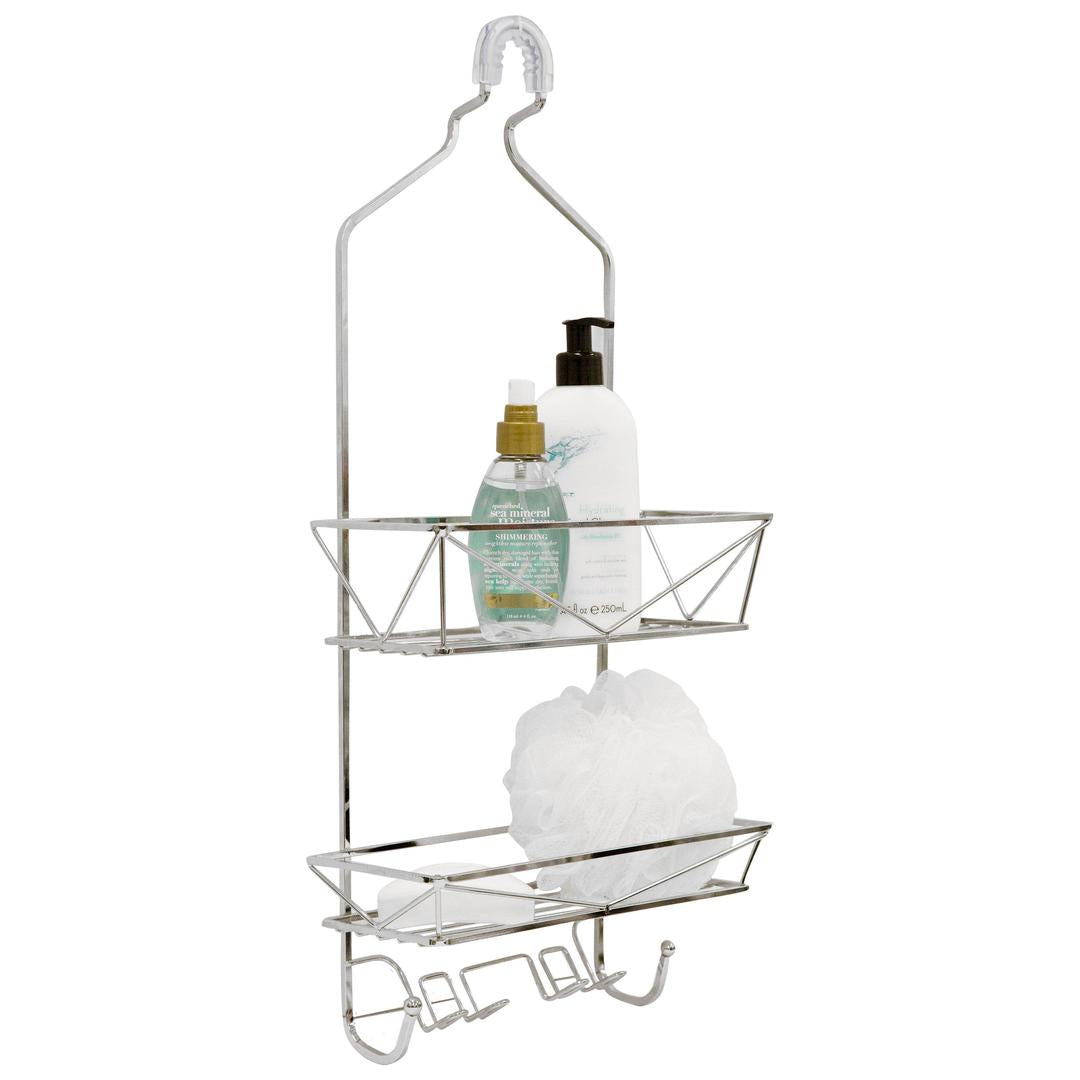 Bath Bliss Geode Shower Caddy in Chrome, Grey
