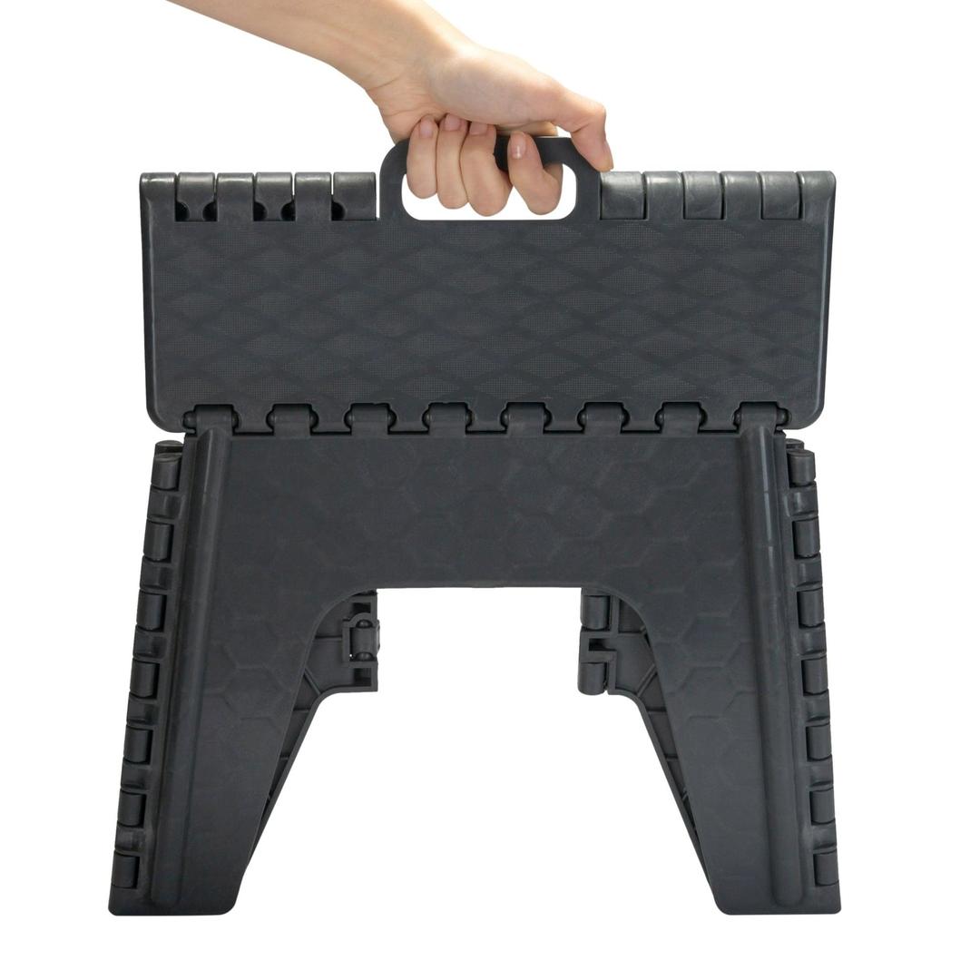 Mainstays Folding Step Stool 12 Inch - Black - Dimensions: 13.7 X 9.13 X 12 Inch