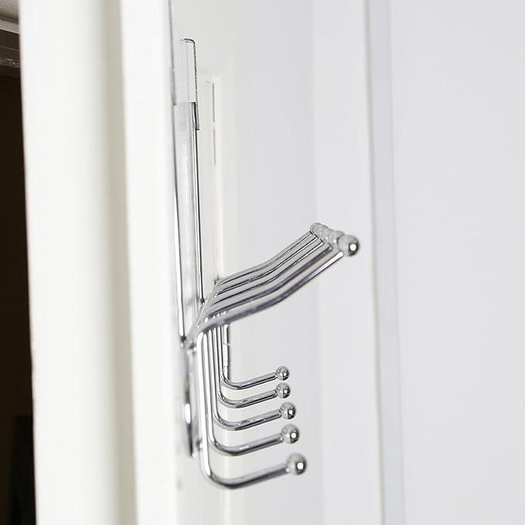 Premier Housewares 10 Hook Over Door Hanger - Chrome