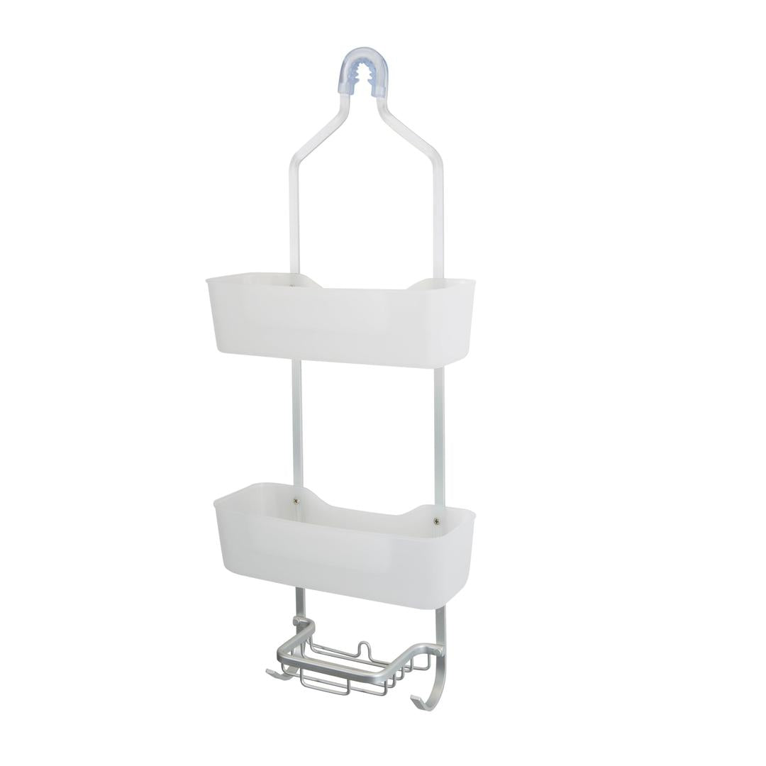 Bath Bliss Aluminum Shower Caddy in White