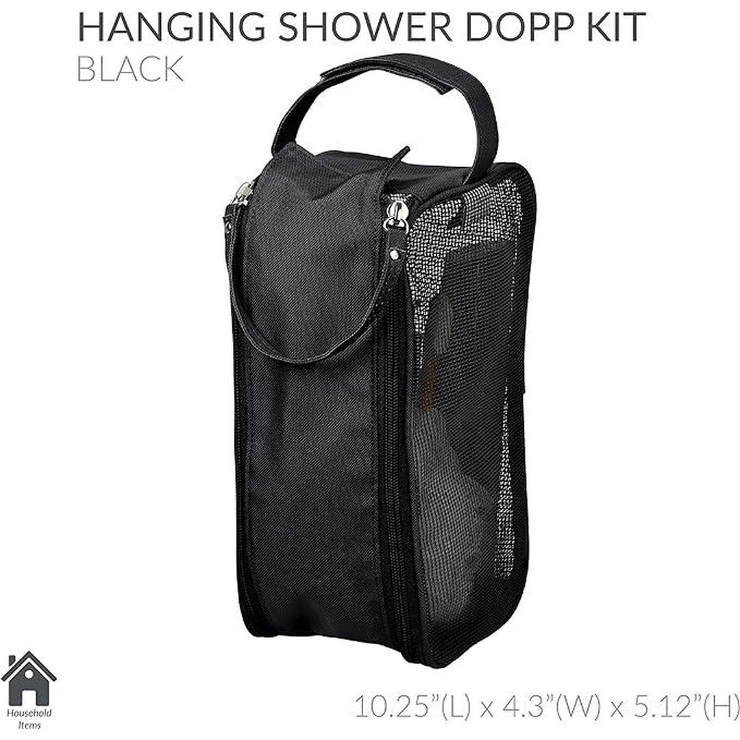 Simplify Hanging Mesh Toiletry Bag | Travel Organizer | Black