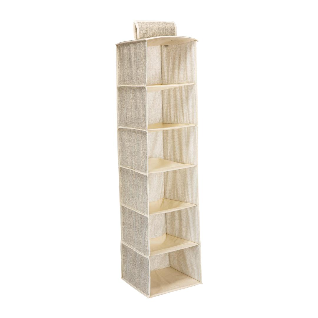 Simplify 6 Shelf Closet Organizer in Nonwoven Faux Jute
