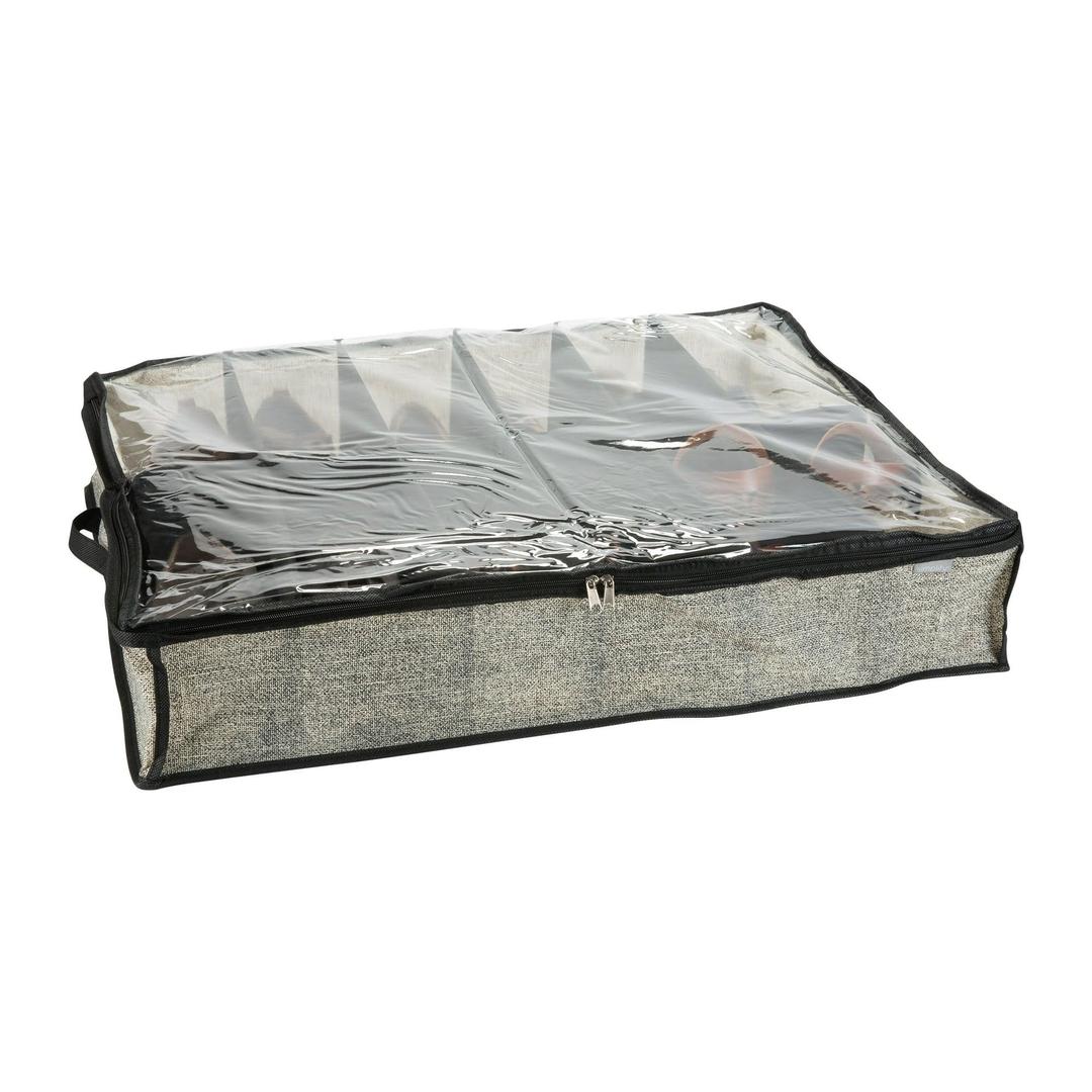 Simplify Under the Bed Shoe Storage Box (12 Pairs) - Black