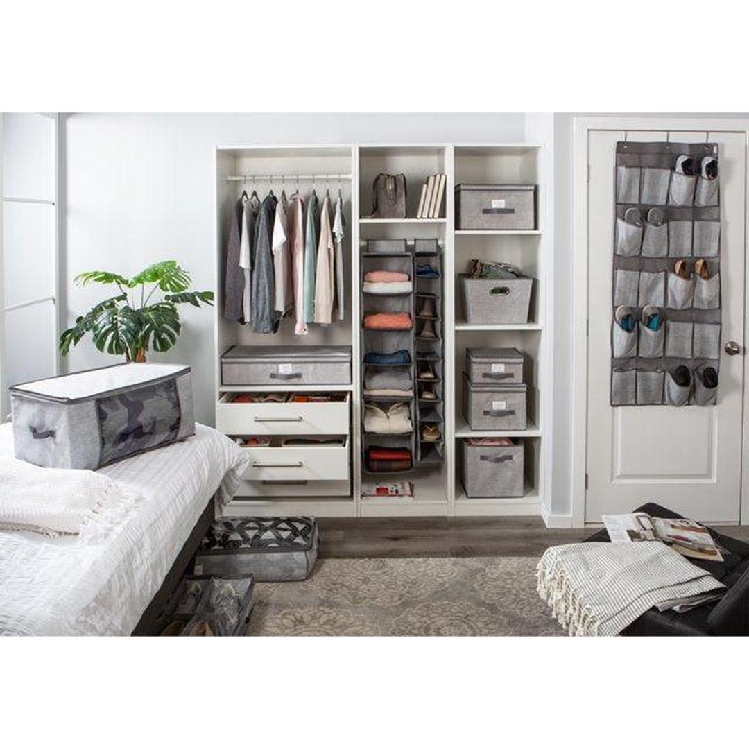 Simplify Under the Bed Shoe Storage Box (12 Pairs) - Heather Gray