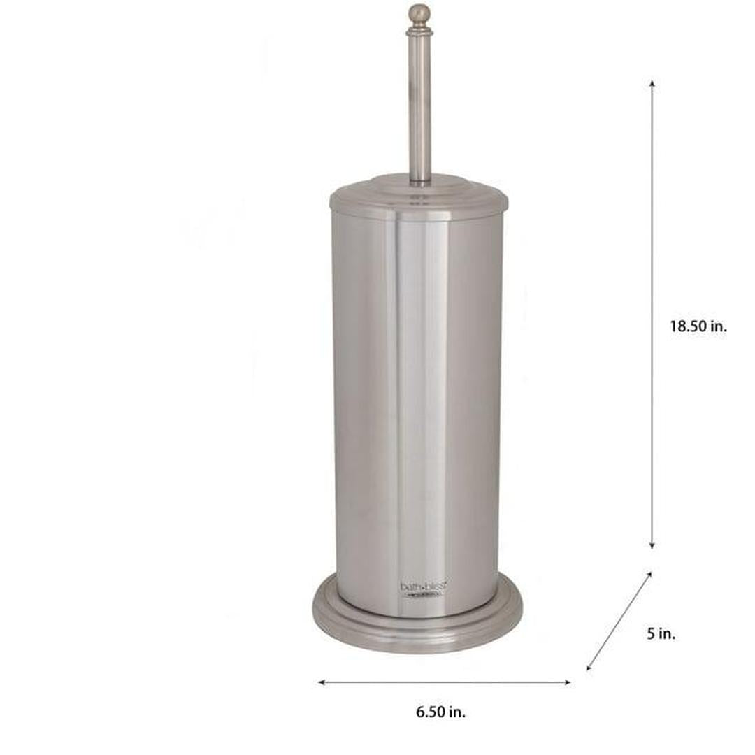 Bath Bliss Toilet Plunger in Stainless Steel - 6.5" Rd X 18.5"