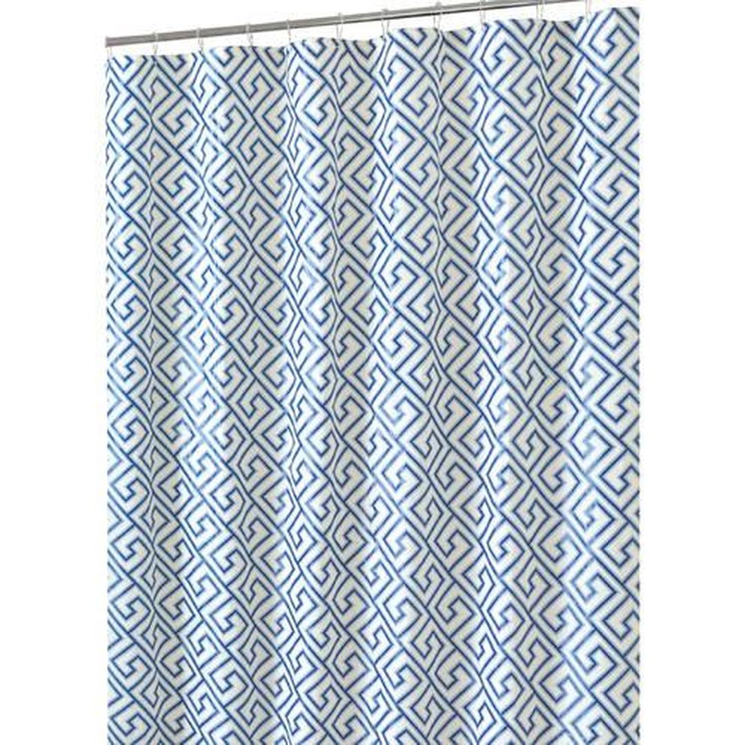 Bath Bliss Shower Curtain in Blue Key Design