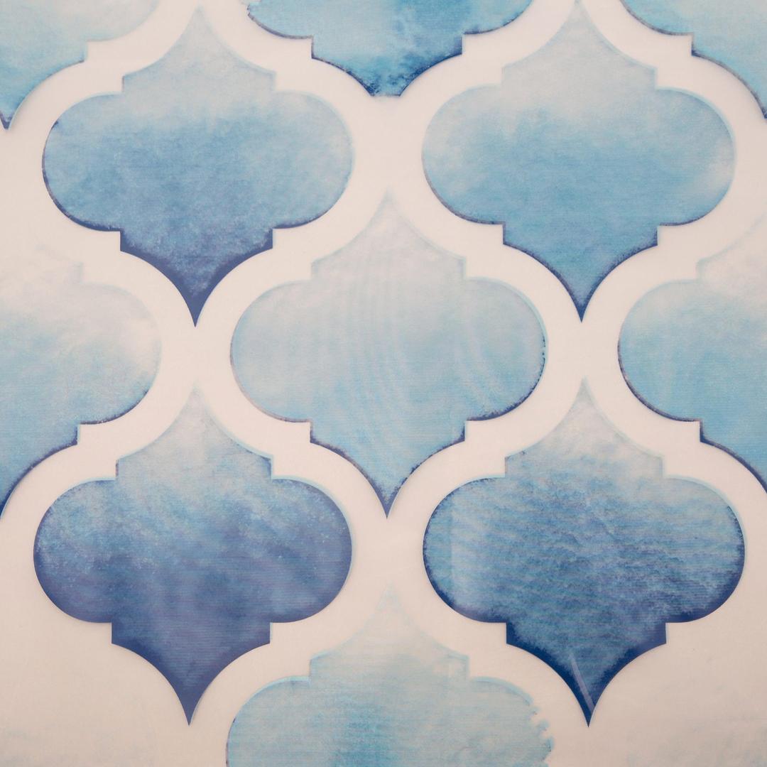 Bath Bliss 70" x 72" Scale Design PEVA Shower Curtain in Blue