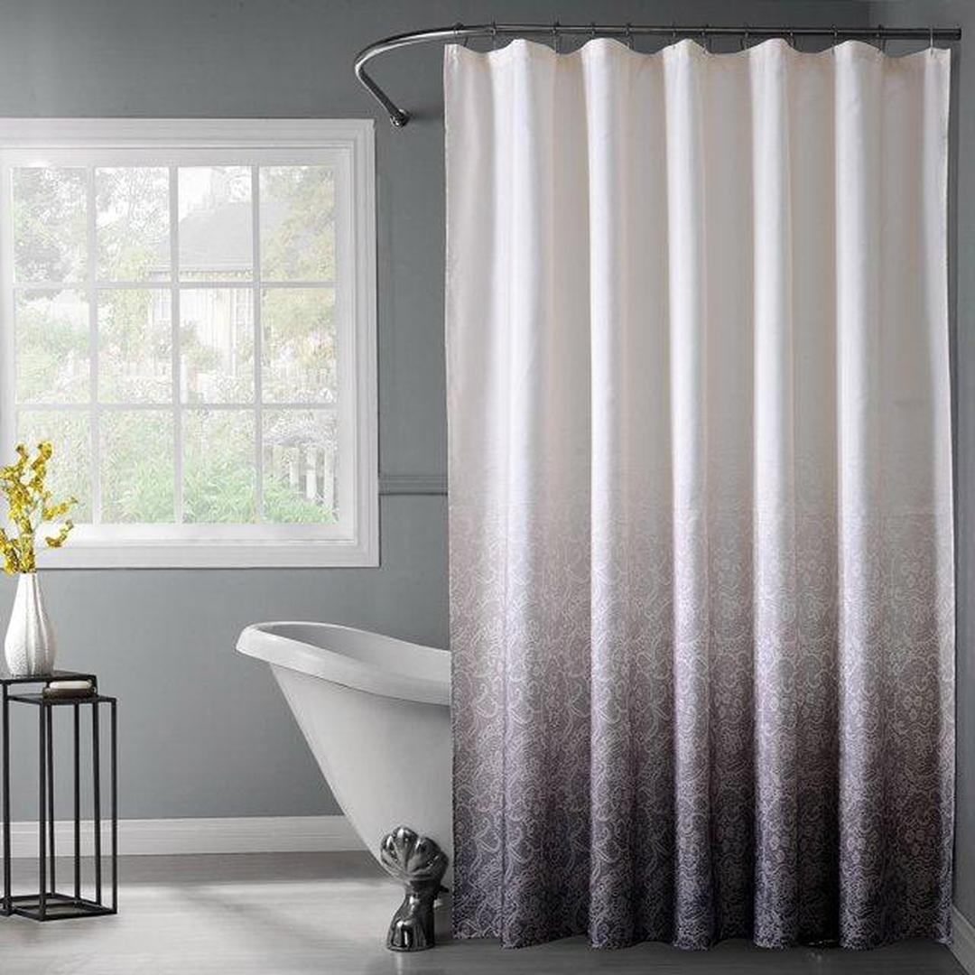Bath Bliss Lace Ombre Shower Curtain in Black
