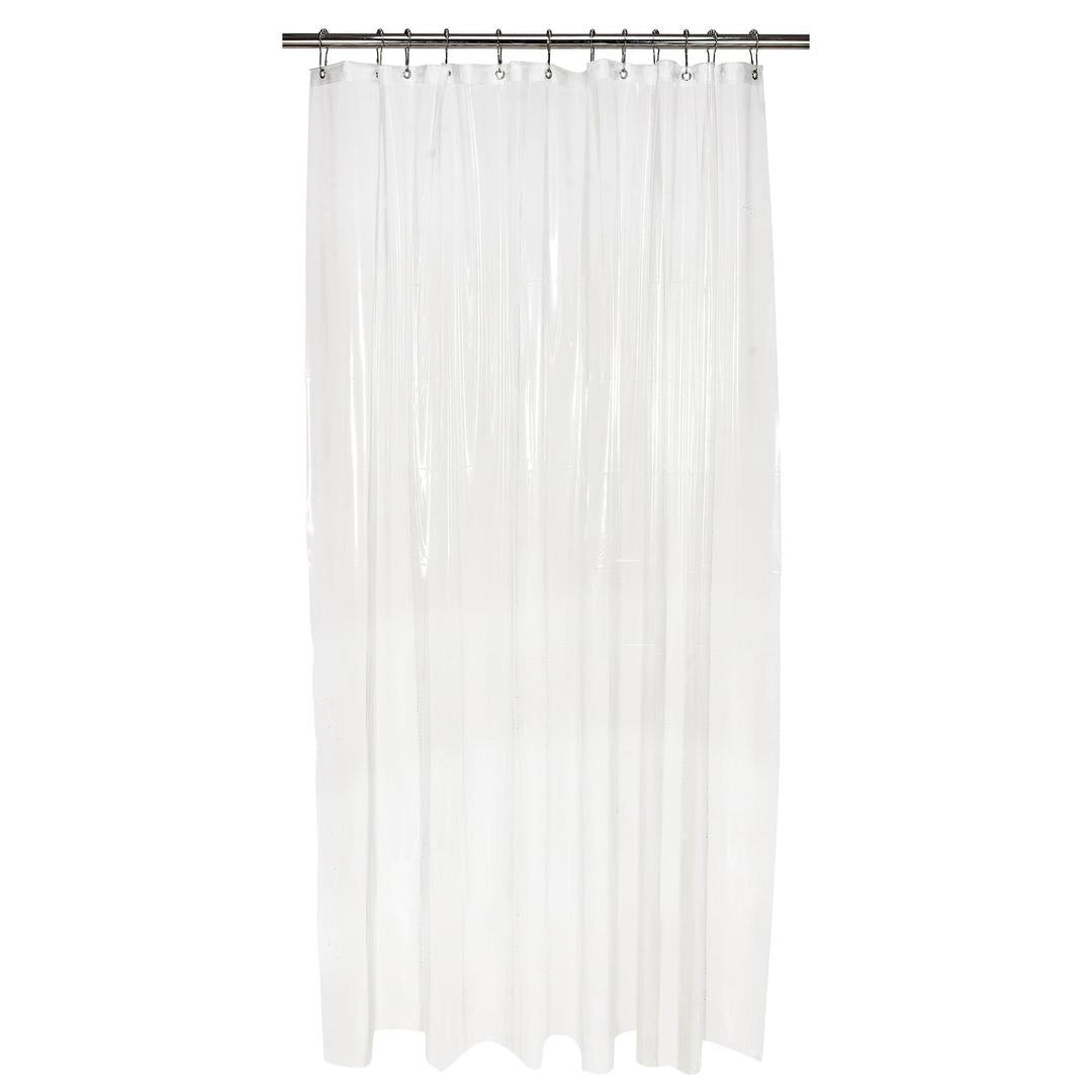 Bath Bliss 70" x 72" Mildew Resistant PVC Bathroom Shower Liner, Clear