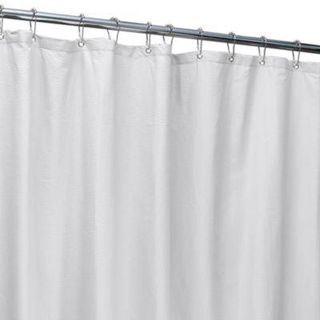 Bath Bliss Microfiber Soft Touch Seersucker Design Shower Liner White